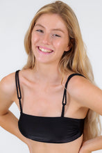 Cargar imagen en el visor de la galería, Top Shimmer-Black Bandeau-Reto
